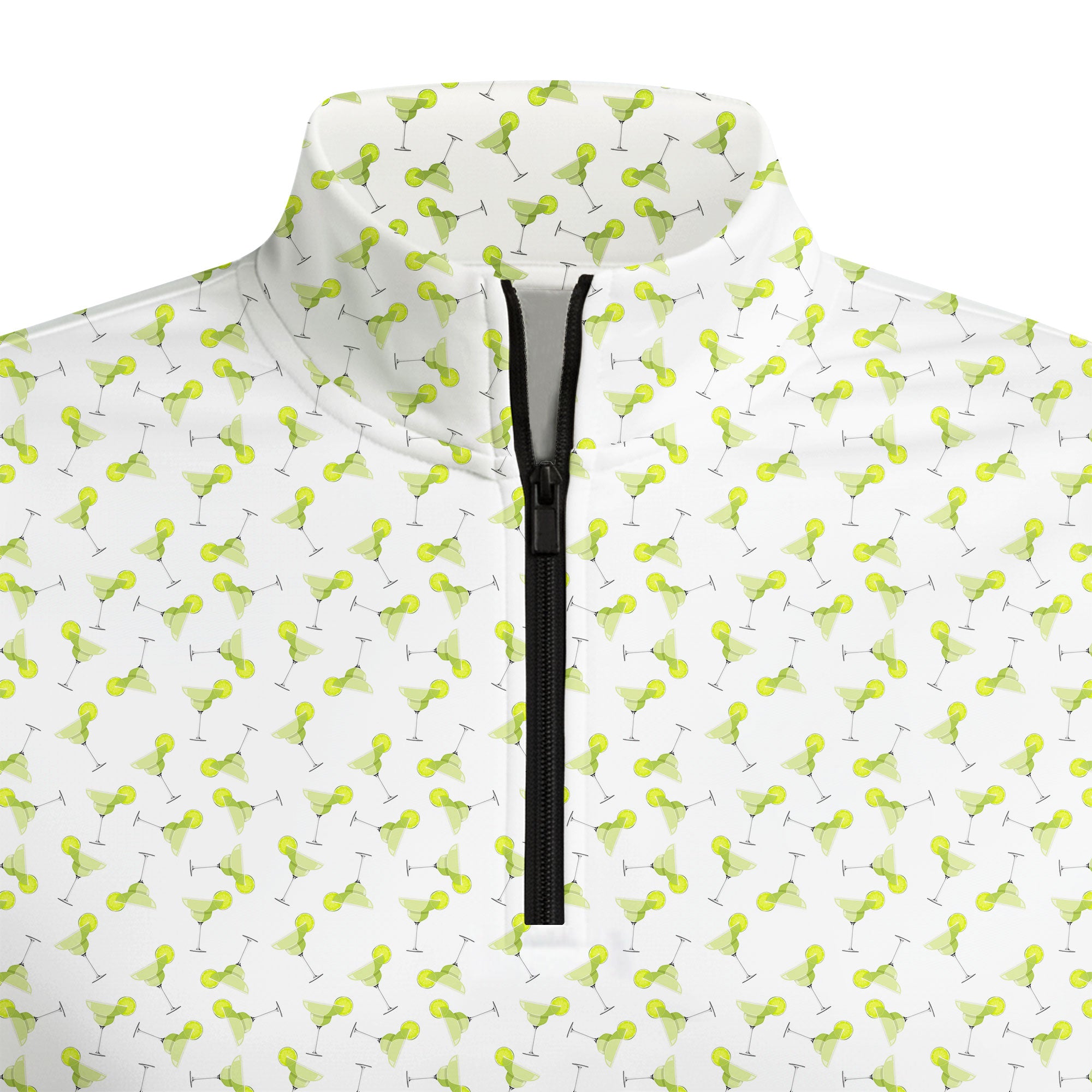 19th Hole Margarita Cocktail Slice Lime Half Zip Pullover