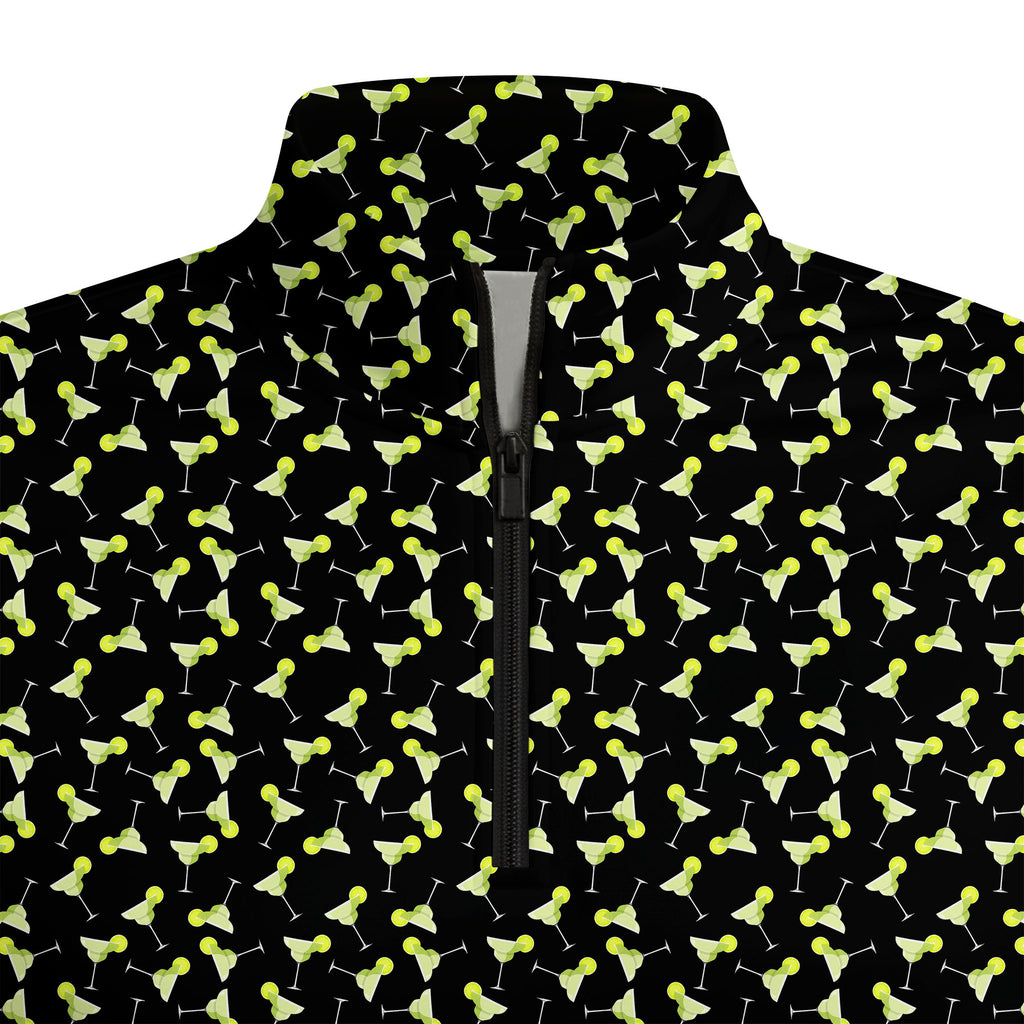 19th Hole Margarita Cocktail Slice Lime Half Zip Pullover