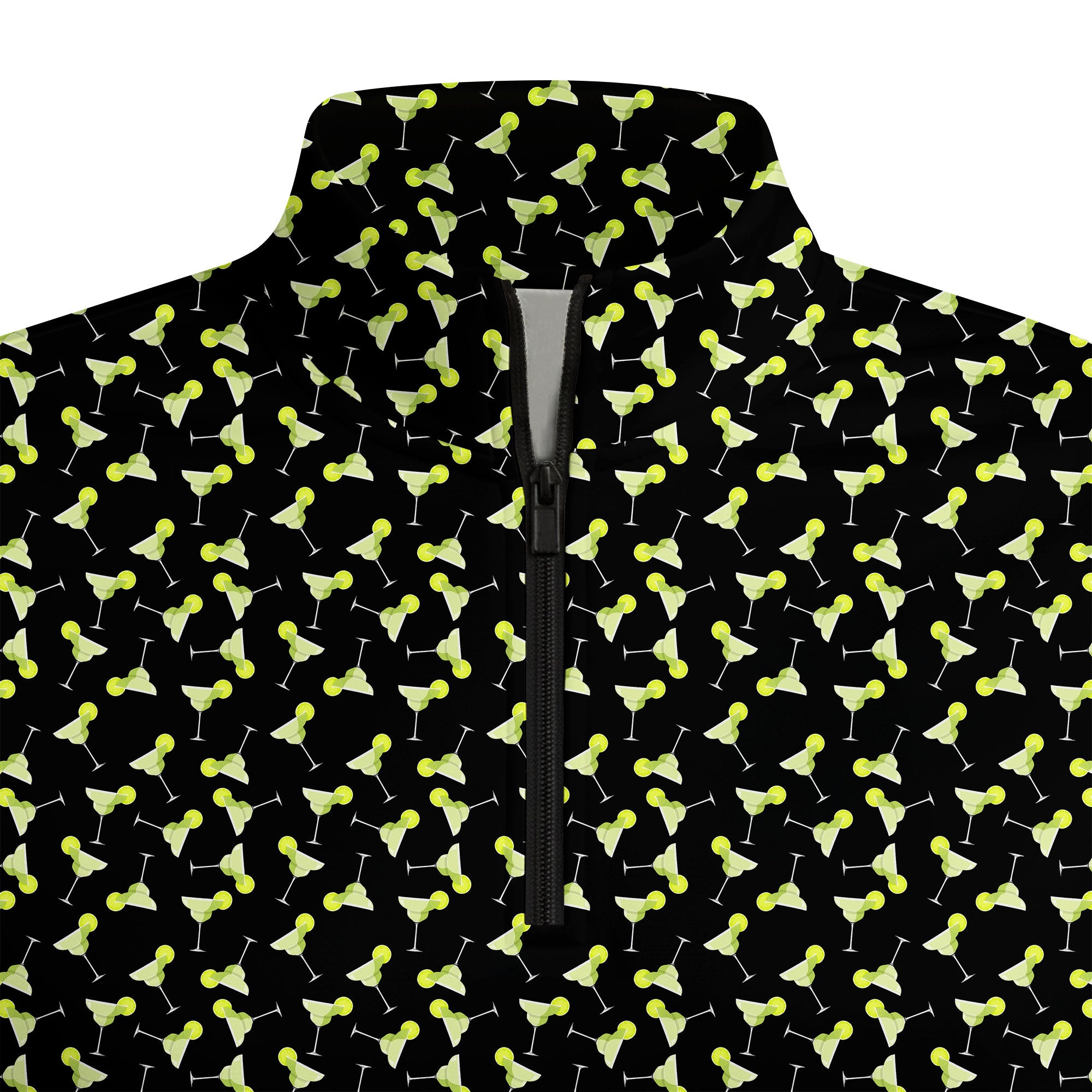 19th Hole Margarita Cocktail Slice Lime Half Zip Pullover