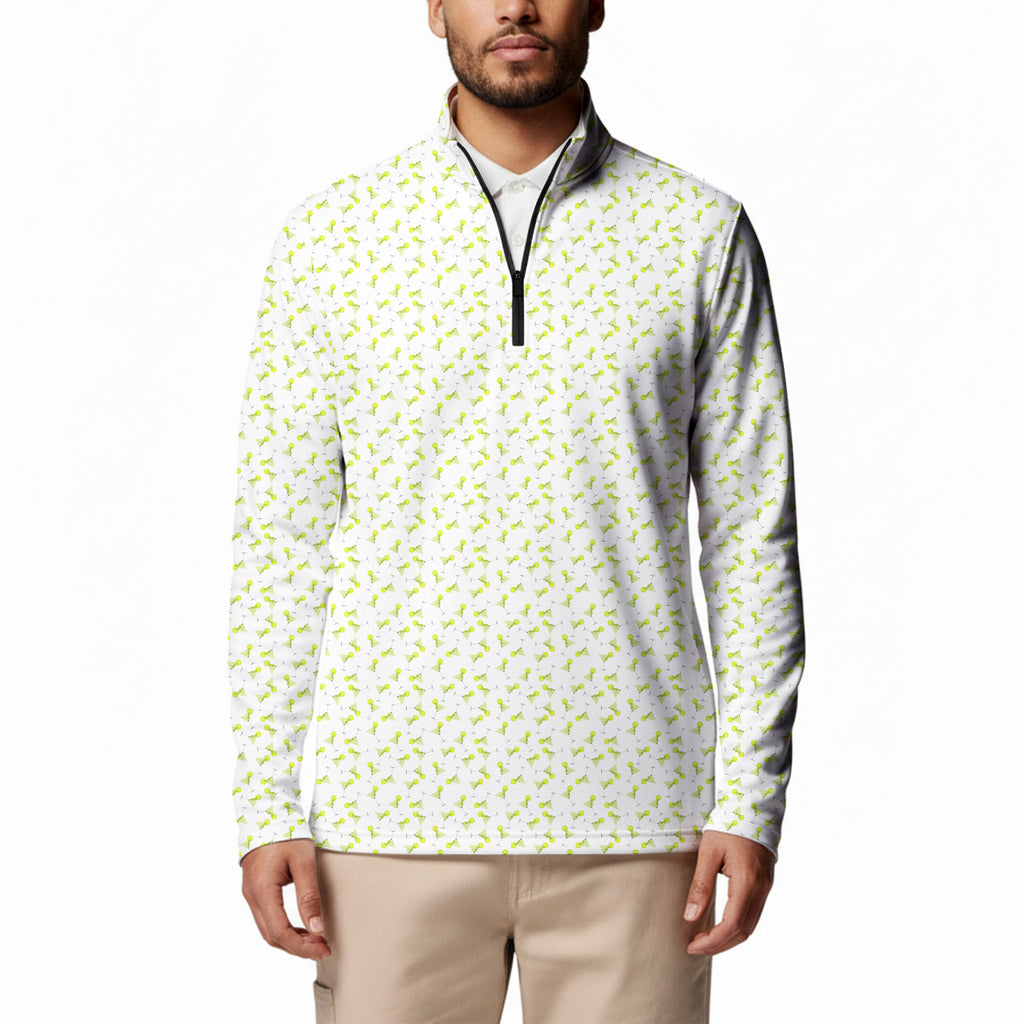 19th Hole Margarita Cocktail Slice Lime Half Zip Pullover