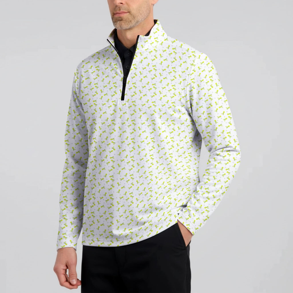 19th Hole Margarita Cocktail Slice Lime Half Zip Pullover