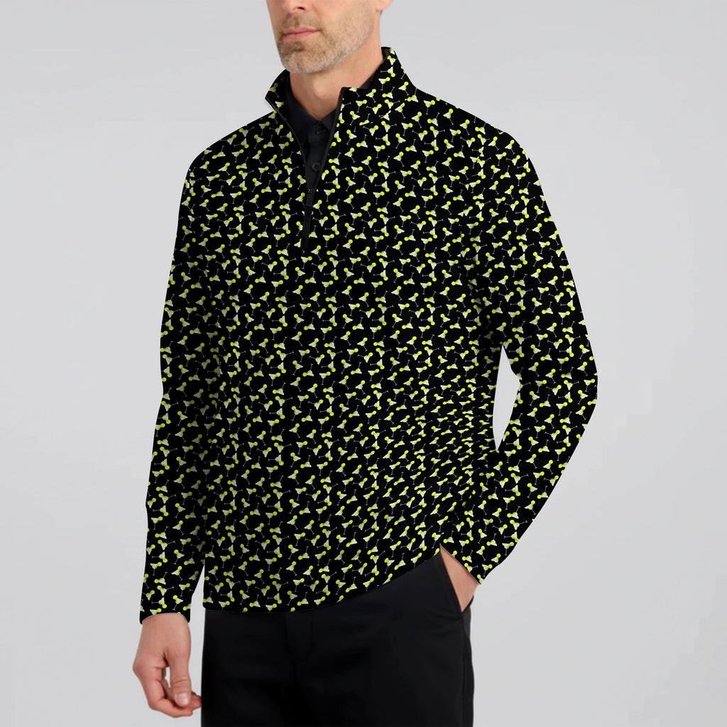 19th Hole Margarita Cocktail Slice Lime Half Zip Pullover