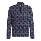 Navy Paisley Half Zip Pullover