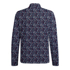 Navy Paisley Half Zip Pullover