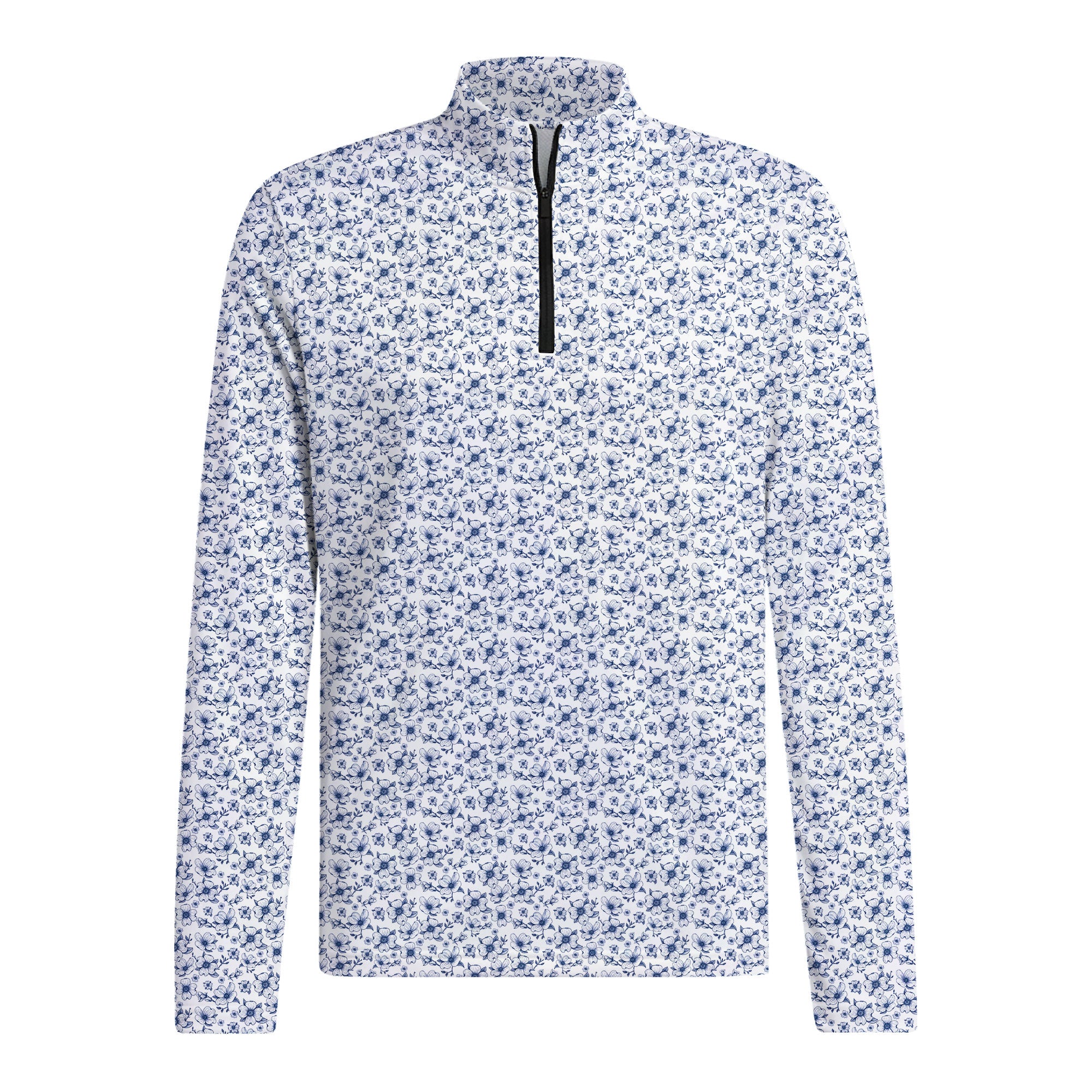 Dogwood Flower Half Zip Pullover