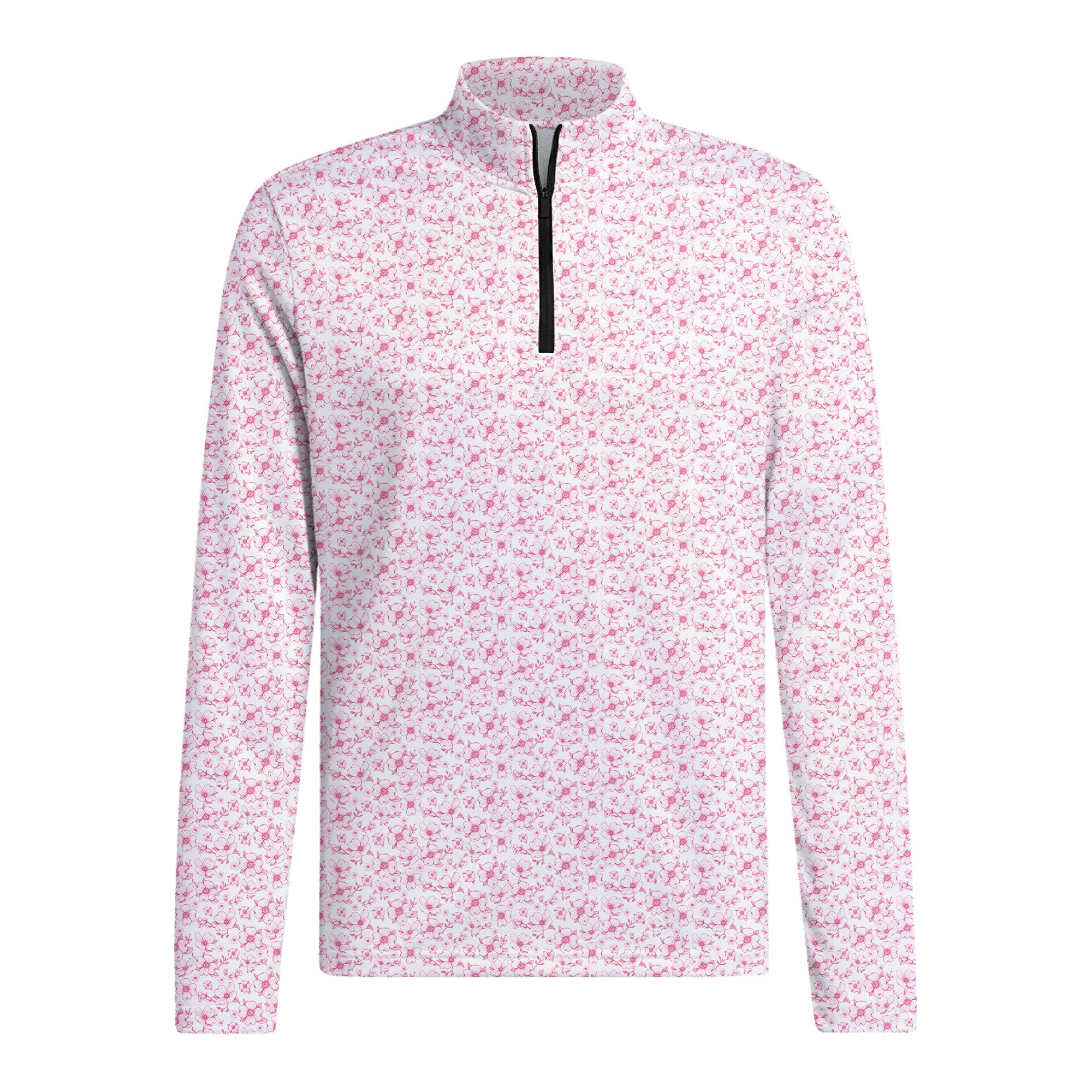 Dogwood Flower Half Zip Pullover