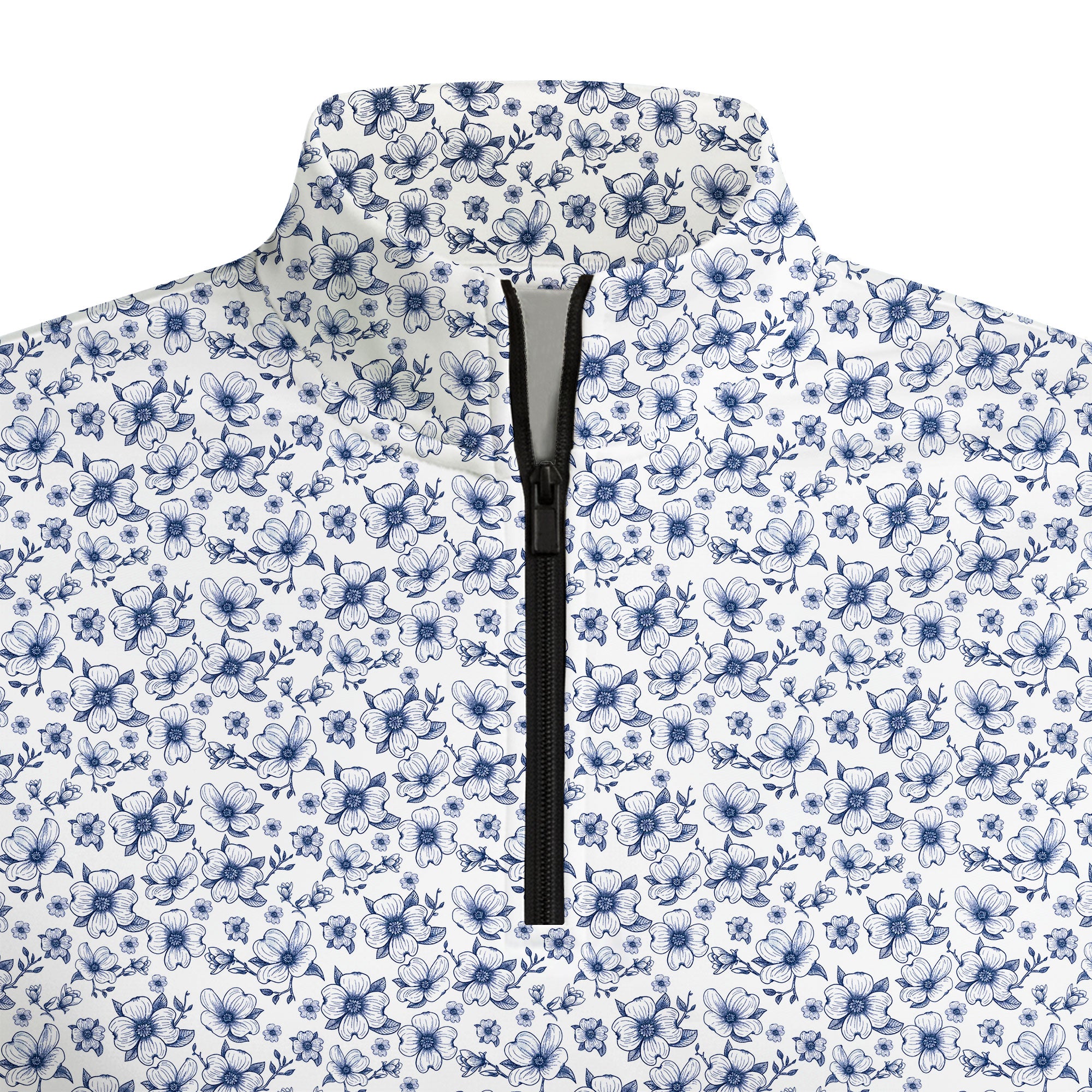 Dogwood Flower Half Zip Pullover