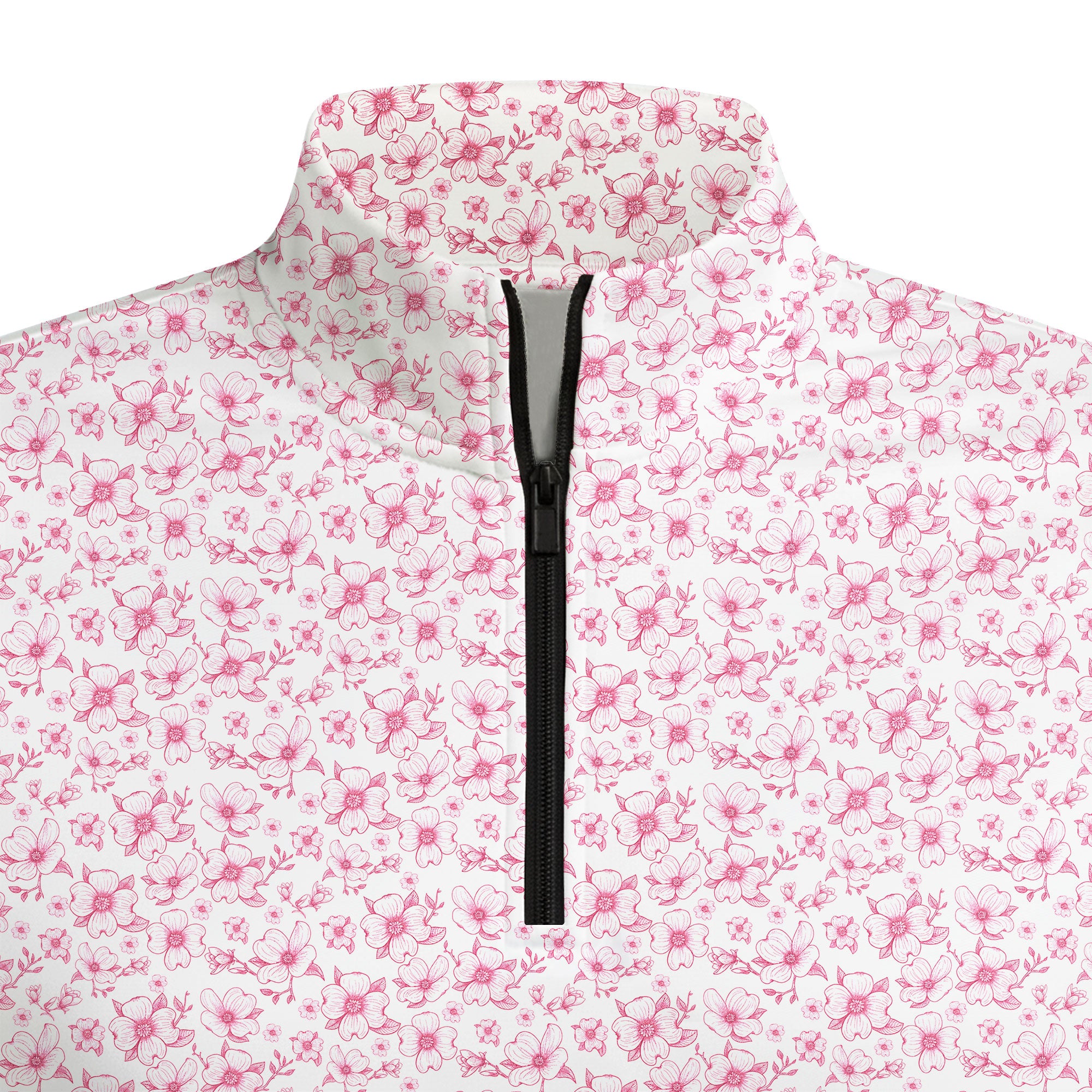 Dogwood Flower Half Zip Pullover