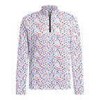 Red & Blue Floral Half Zip Pullover