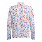 Red & Blue Floral Half Zip Pullover