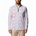 Red & Blue Floral Half Zip Pullover