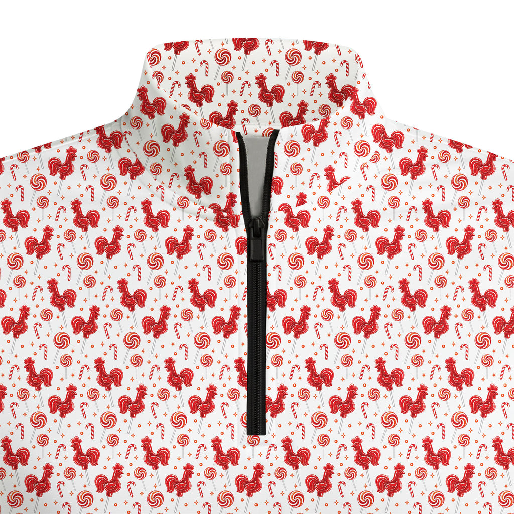 Rooster Lollipop Half Zip Pullover