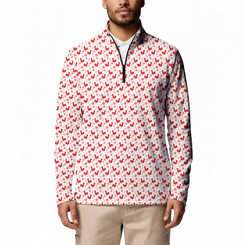 Rooster Lollipop Half Zip Pullover