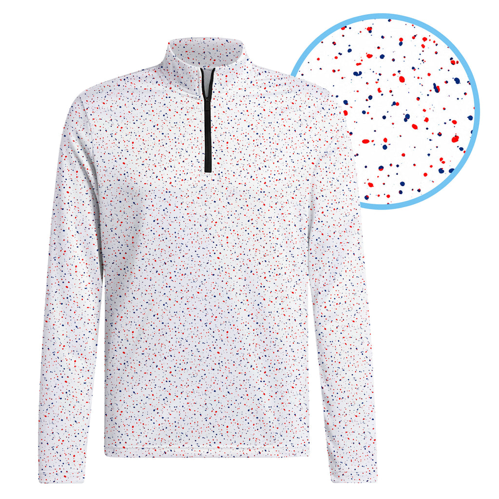 USA Spatter Half Zip Pullover