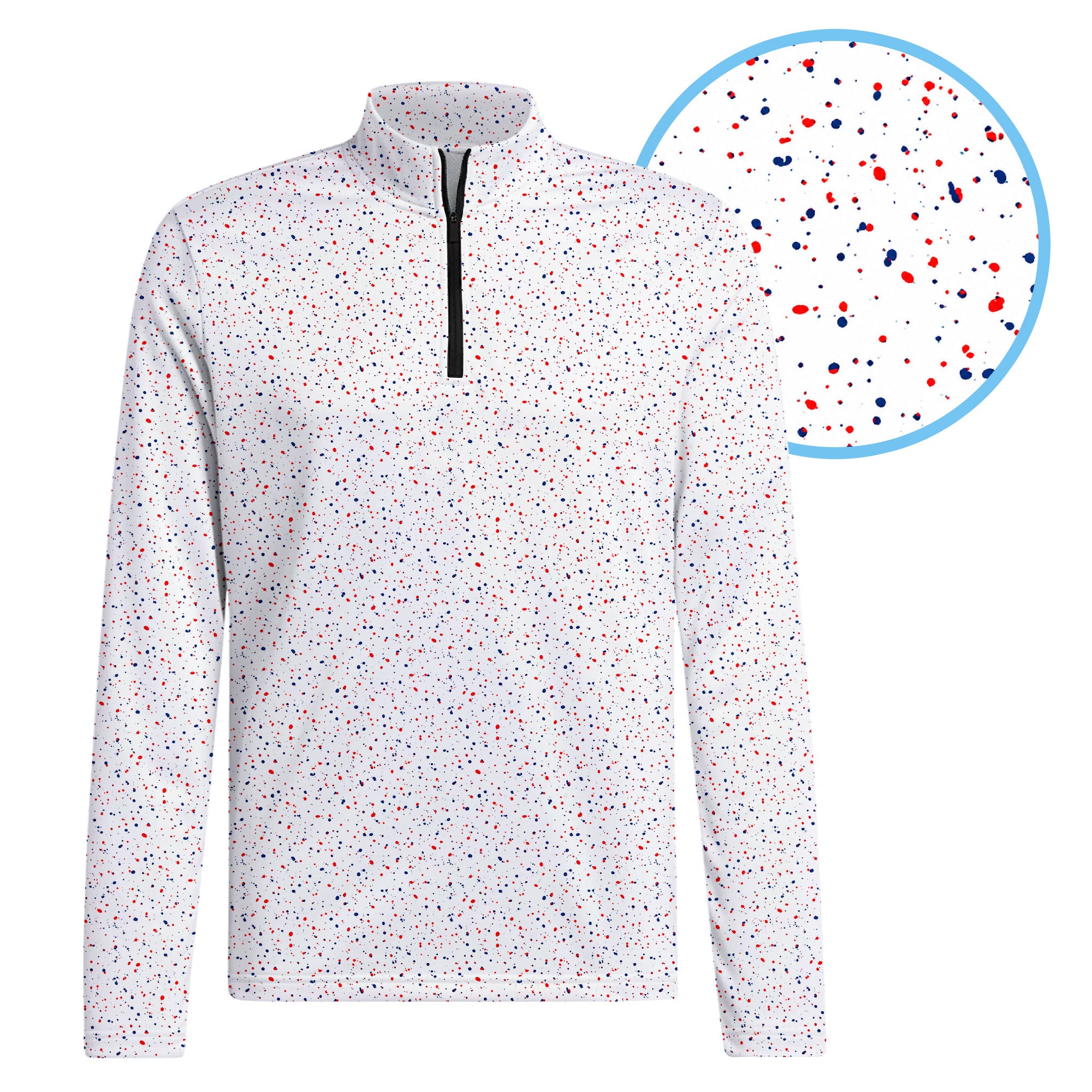 USA Spatter Half Zip Pullover