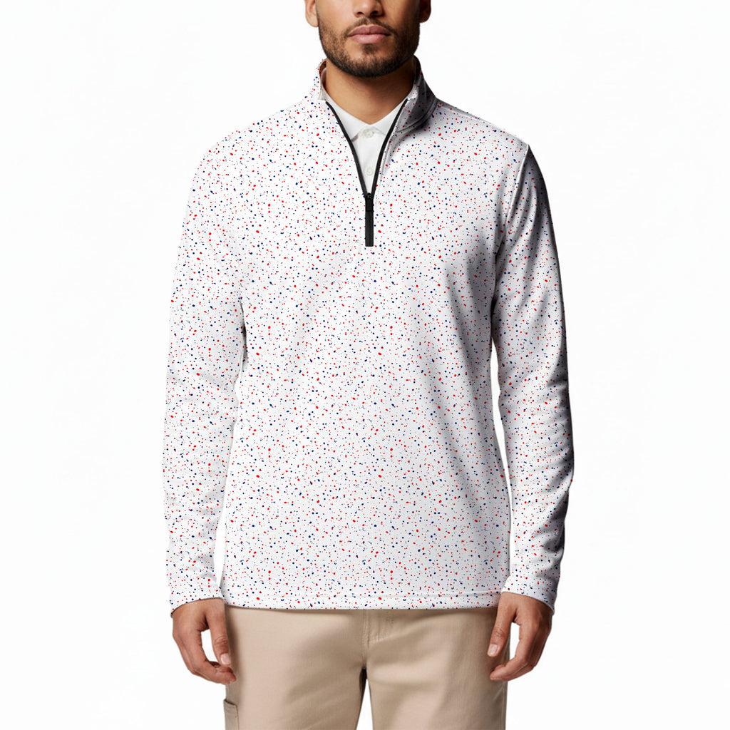 USA Spatter Half Zip Pullover