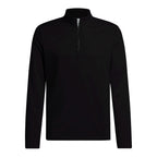 Black Solid Half Zip Pullover