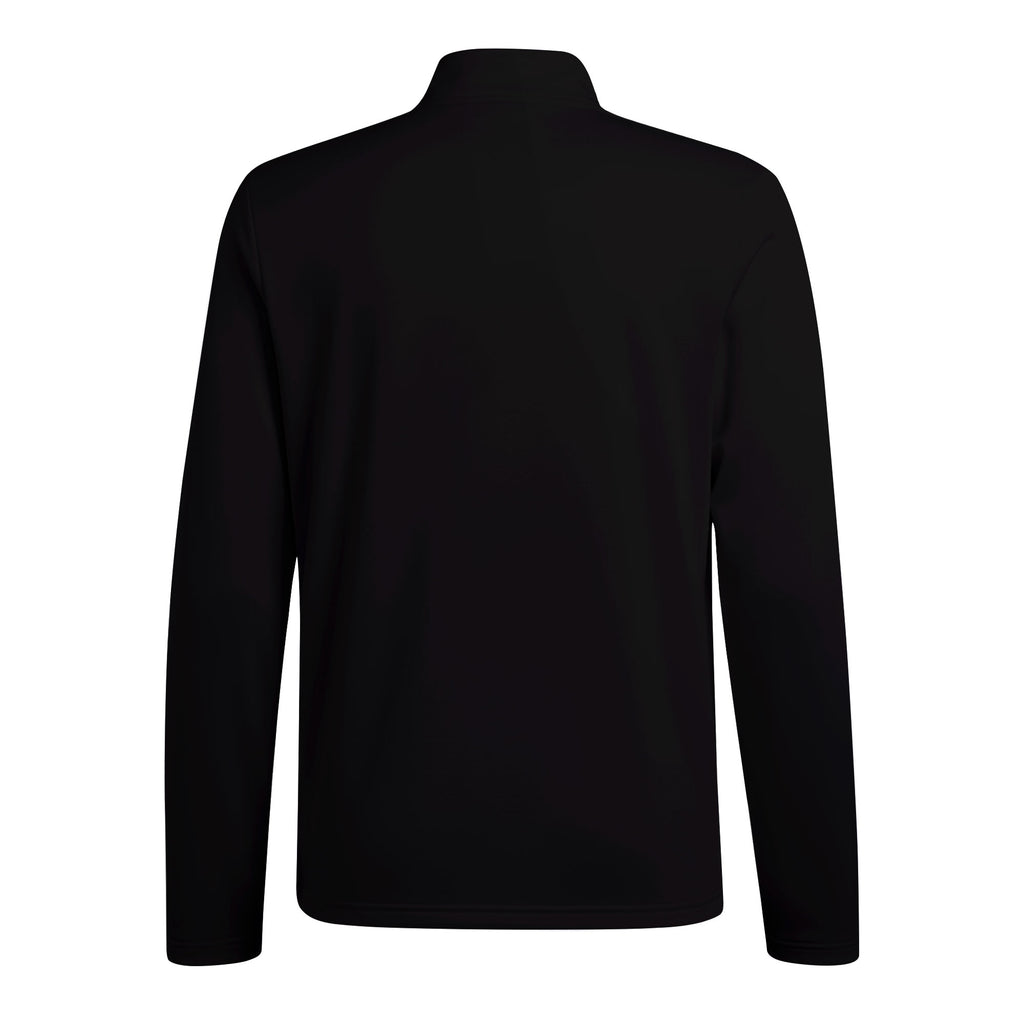 Black Solid Half Zip Pullover