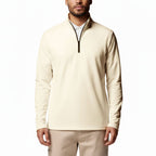 Sand Solid Half Zip Pullover
