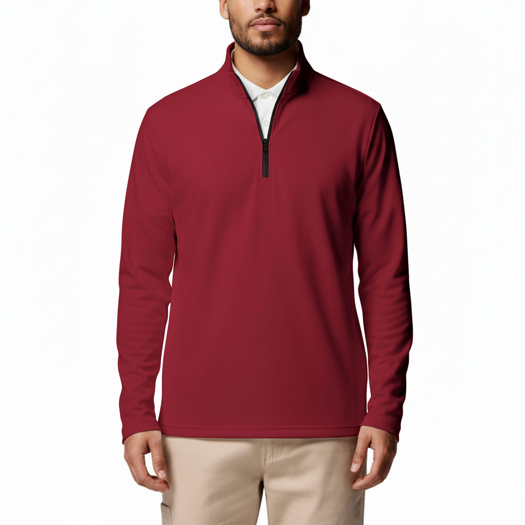 Burgundy Solid HalfZip Pullover