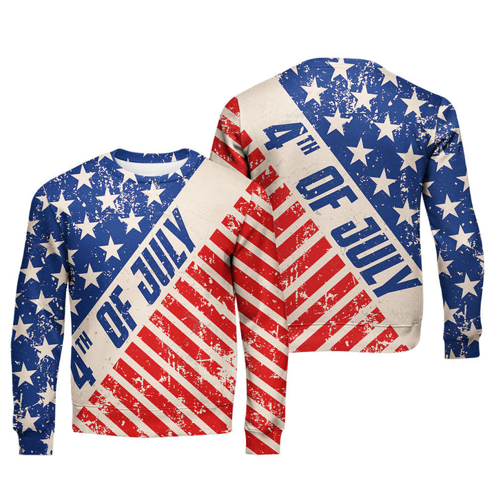 American Flag - 4th of July Crewneck Sweatshirt