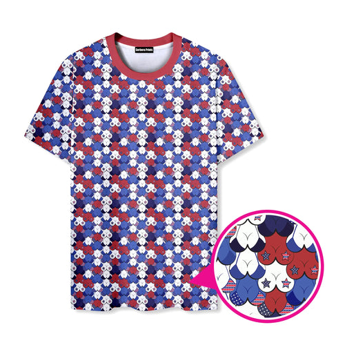 My Eyes Are Up Here Funny American - Funny T Shirt