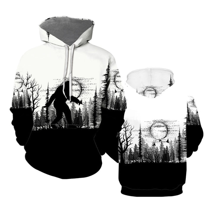 Bigfoot Black and White Hoodie