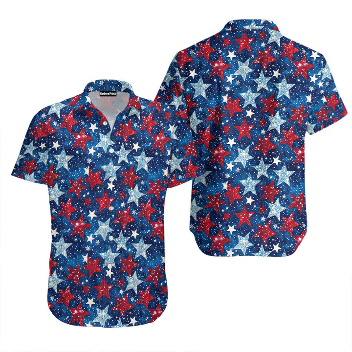 4th Of July Independence Day Stars Blue Hawaiian Shirt