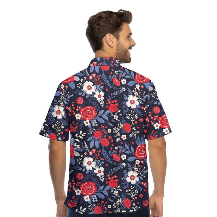 4th Of July Independence Day Roses Hawaiian Shirt