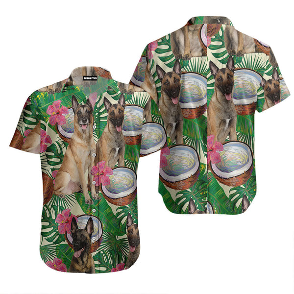Belgian Malinois Tropical Coconut Hawaiian Shirt