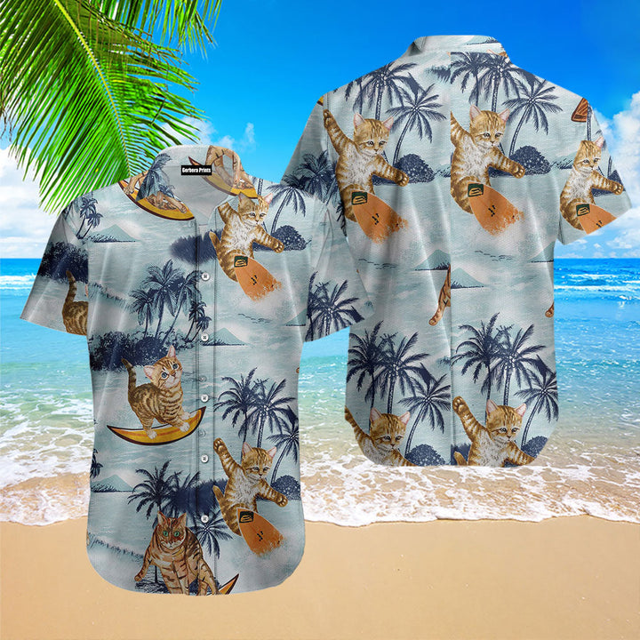 Bengal Surf Waves Hawaiian Shirt