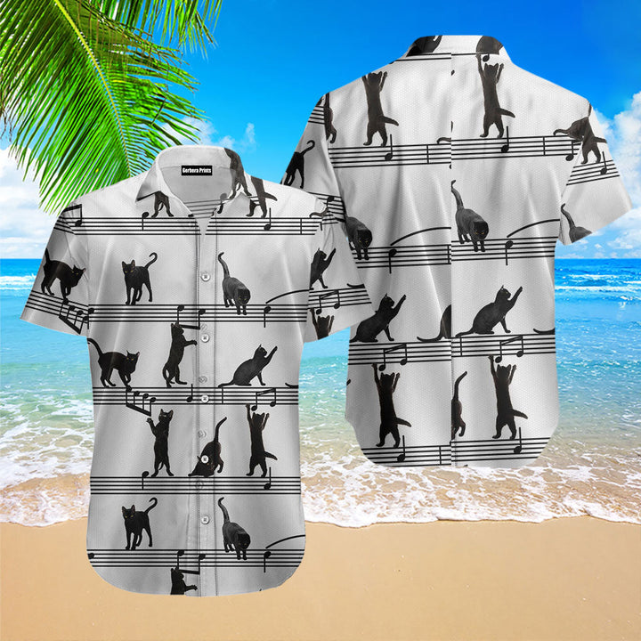 Black Cat Music Hawaiian Shirt