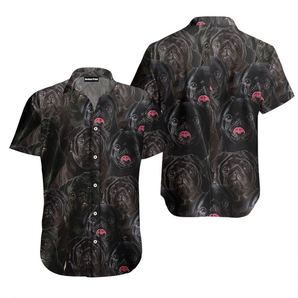 Black Pug Awesome Hawaiian Shirt