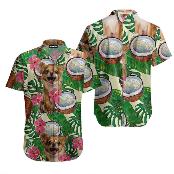 Chihuahua Tropical Coconut Hawaiian Shirt