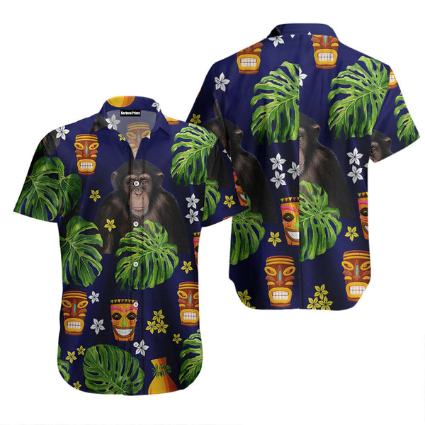 Chimpanzee Native Tropical Hawaiian Shirt