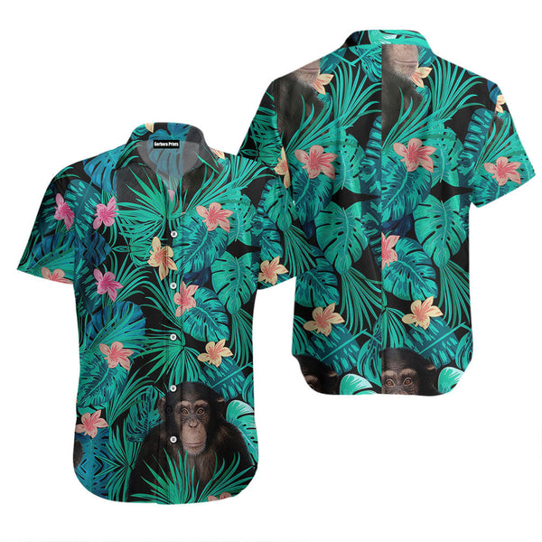 Chimpanzee Tropical Hawaiian Shirt