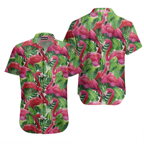 Flamingo Leaf Hawaiian Shirt