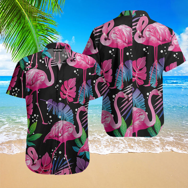 Flamingo Leaf Summer Hawaiian Shirt