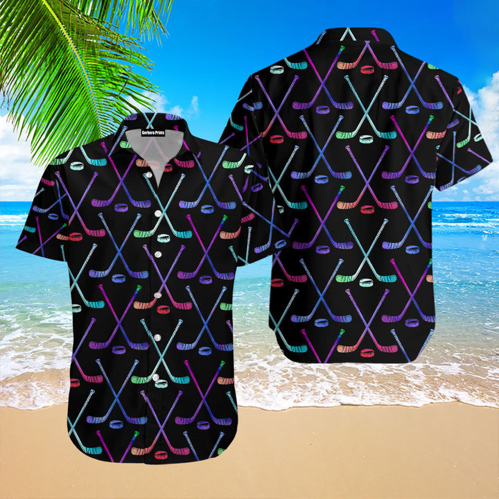 Hockey Colorful Hawaiian Shirt