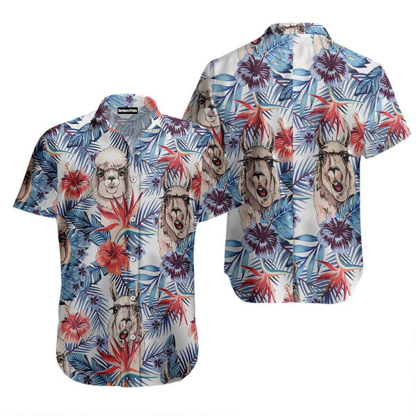 Llama Tropical Hawaiian Shirt