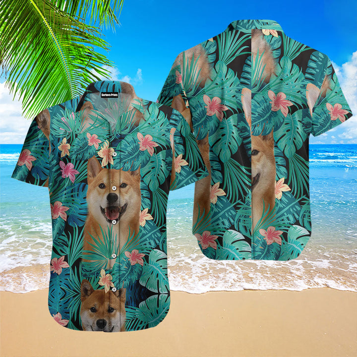 Shiba Inu Tropical Hawaiian Shirt