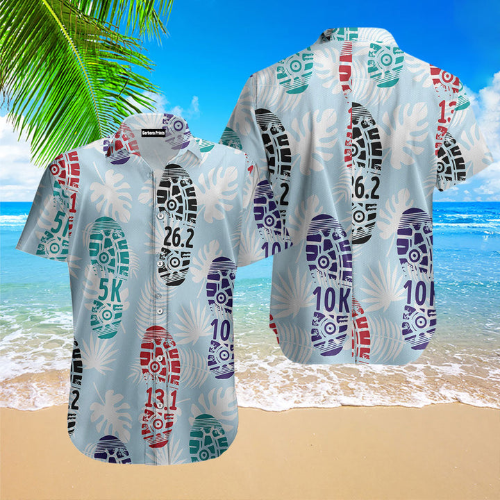 Shoes Print Marathon Hawaiian Shirt