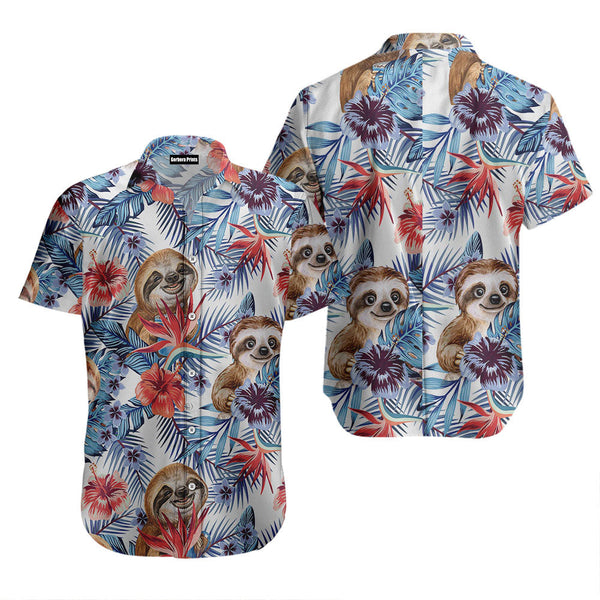 Sloth Tropical Hawaiian Shirt