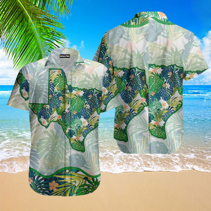 Texas Green Tropical Hawaiian Shirt