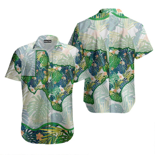 Texas Green Tropical Hawaiian Shirt