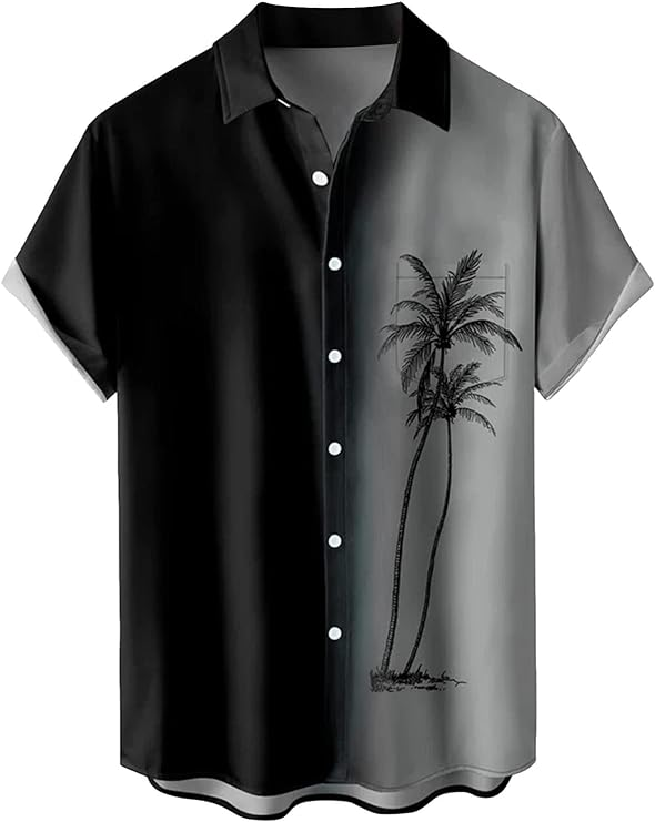 Hawaii-coconut Tree Gradient Hawaiian Shirts