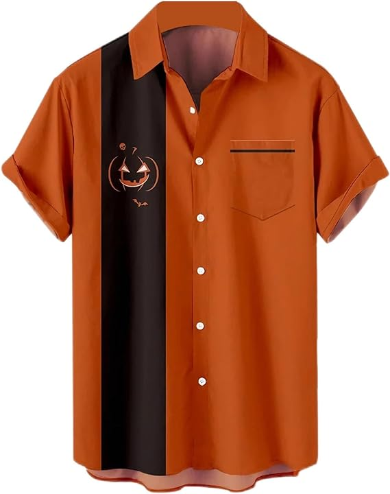 Halloween Pumpkin Orange Hawaiian Shirt