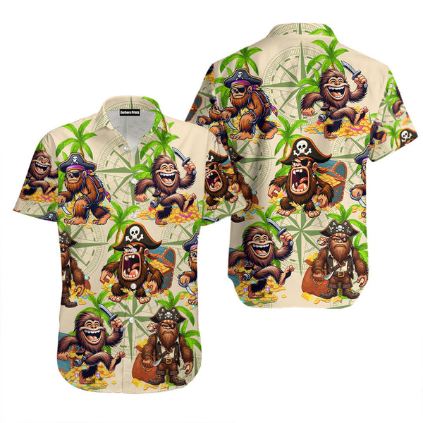 Bigfoot Pirate Hawaiian Shirt