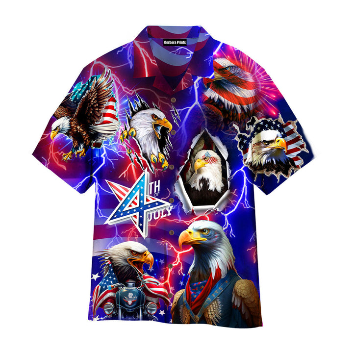 Independence Day 4th of July Eagle Armor Hawaiian Shirt