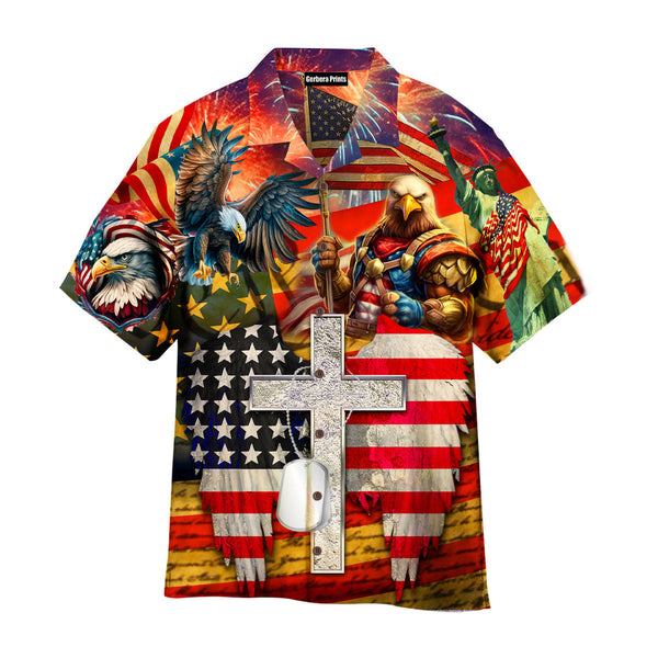 Independence Day 4th Of July Eagles Patriotism America Flag Hawaiian Shirt